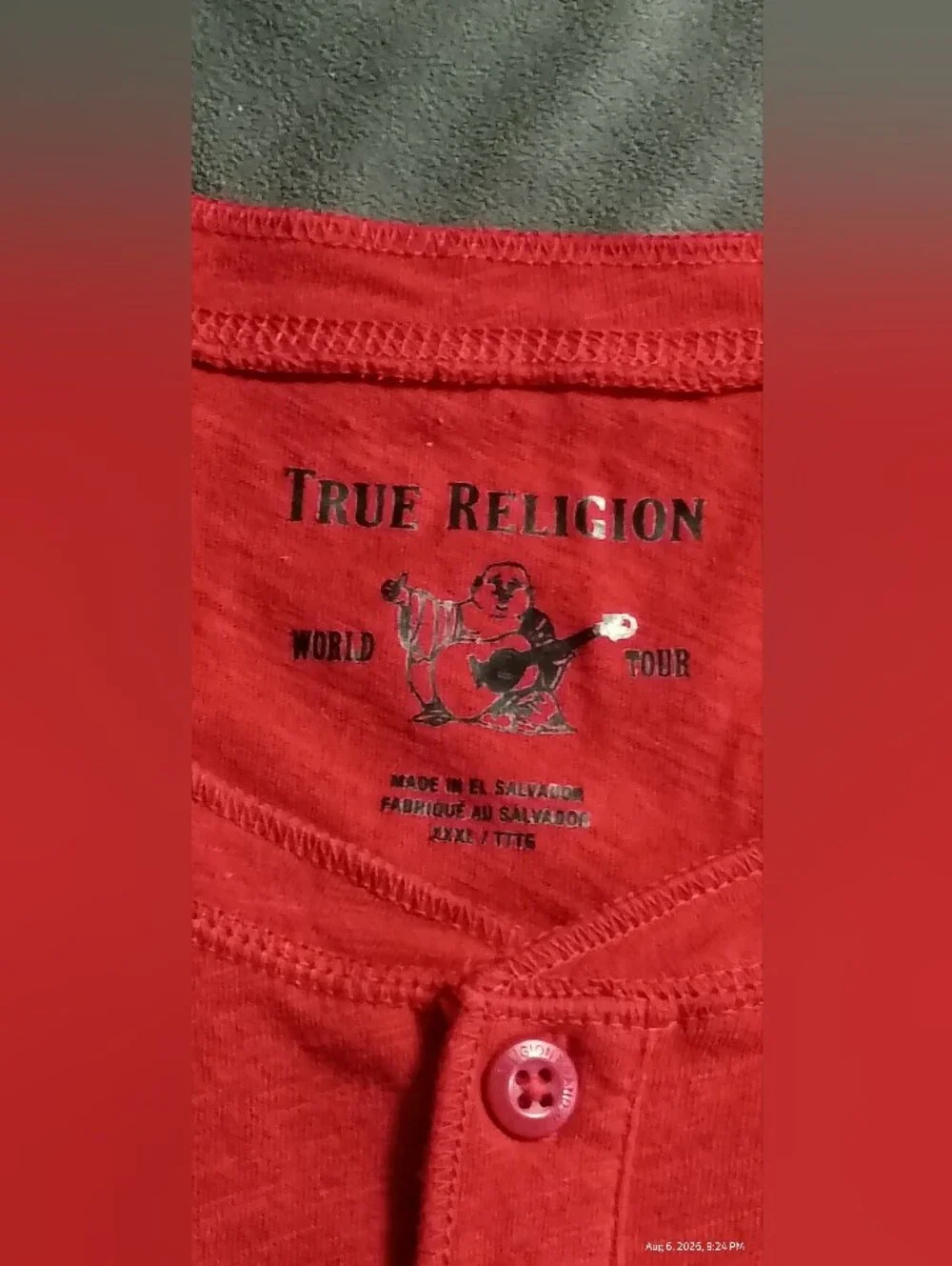 True Religion Ruby Red Henley